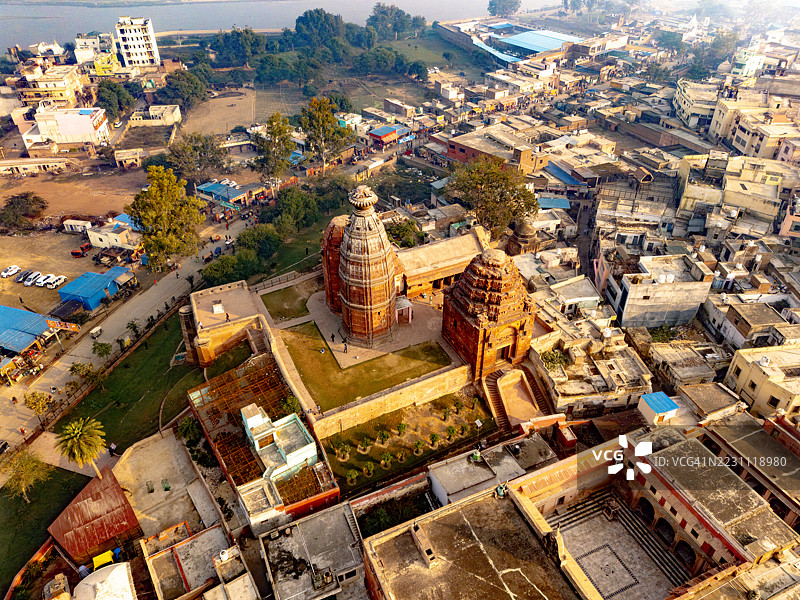 印度北方邦弗林达文的全景航拍图图片素材