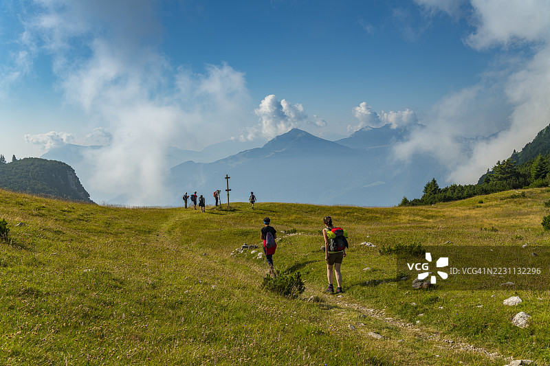 特伦蒂诺-阿尔托-阿迪杰，帕甘内拉山步道图片素材