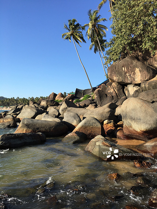 帕洛伦海滩的傍晚。图片素材