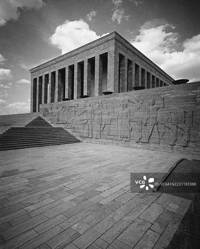 黑白色的阿塔图尔克陵墓（安塔基尔）图片素材