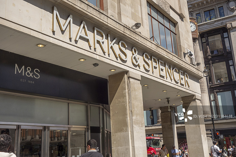 英国伦敦牛津街的马莎百货店铺图片素材