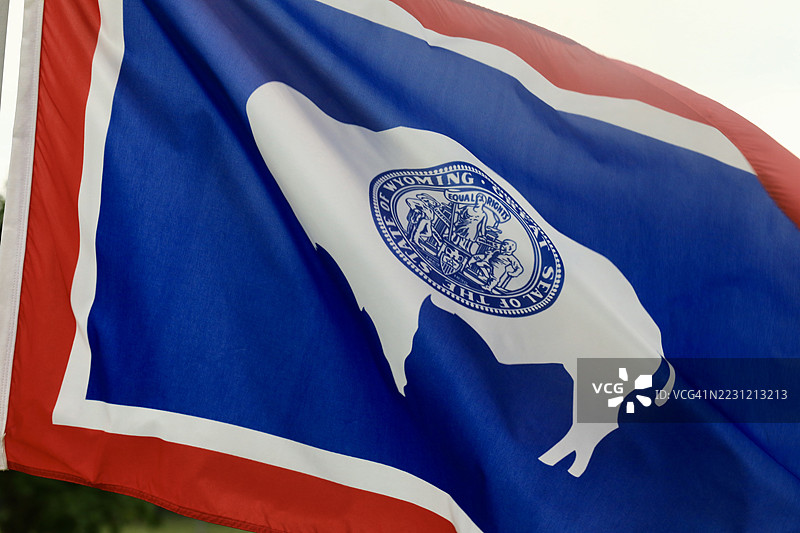 怀俄明州州旗展示图片素材