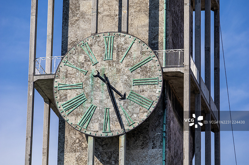 奥胡斯市政厅钟，丹麦奥胡斯图片素材