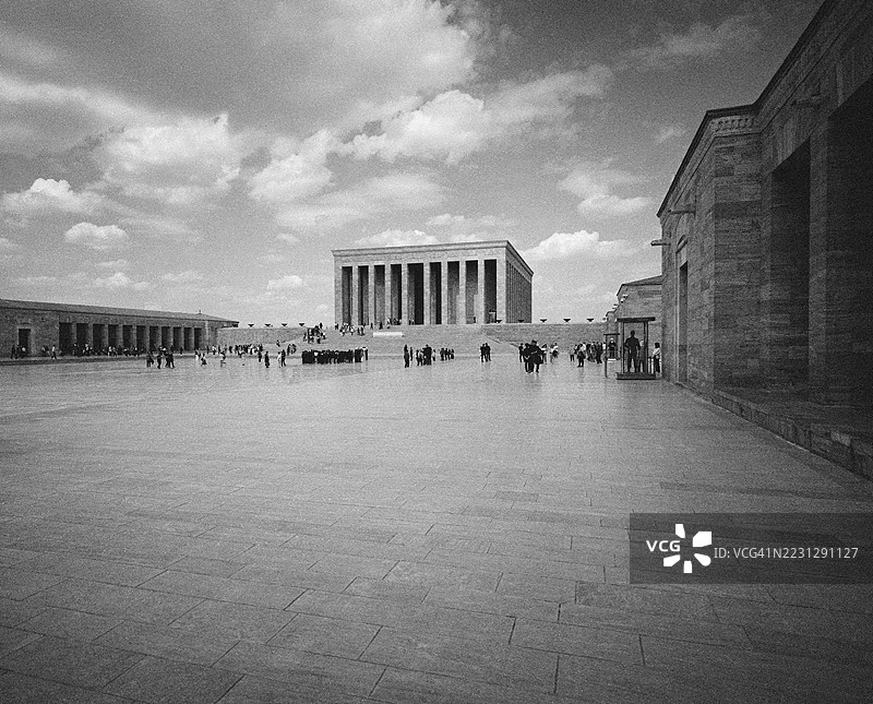 黑白色的阿塔图尔克陵墓（安塔基尔）图片素材