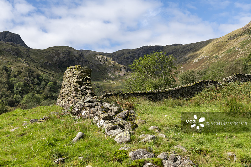 位于英格兰坎布里亚湖区哈特索普附近的多夫代尔图片素材