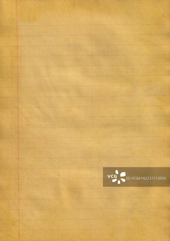 高分辨率的旧纸张，污染、肮脏且泛黄。图片素材