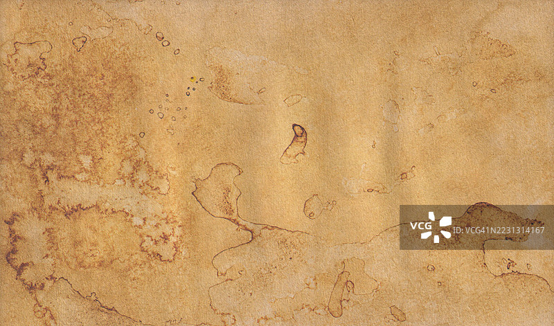 高分辨率的旧纸张，污染、肮脏且泛黄。图片素材