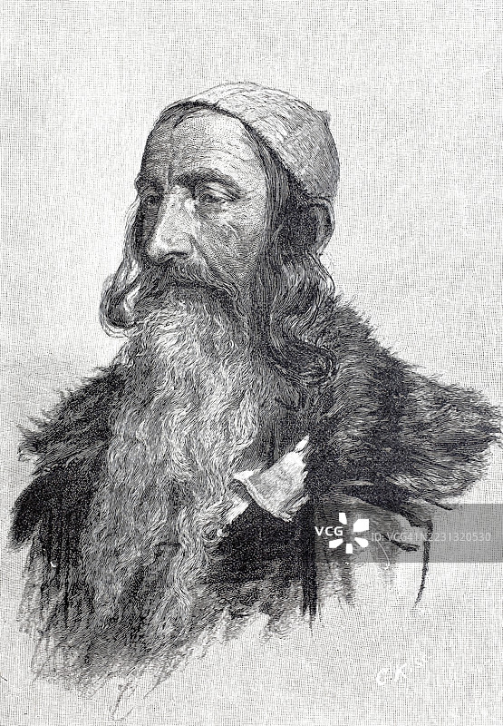 男人，农民，犹太农民，外高加索地区的农民类型，1890年，亚美尼亚，历史，真实，数字修复的19世纪原作复制品，记录日期未说明图片素材