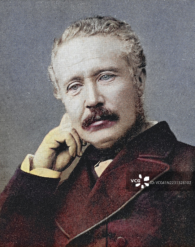 查尔斯·乔治·戈登少将,1833年至1885年,亦称中国戈登、戈登帕夏和喀土穆的戈登。英国军官和行政官员。摘自《爱德华七世:他的生活与时代》,1910年出版,数字修复的19世纪作品。图片素材