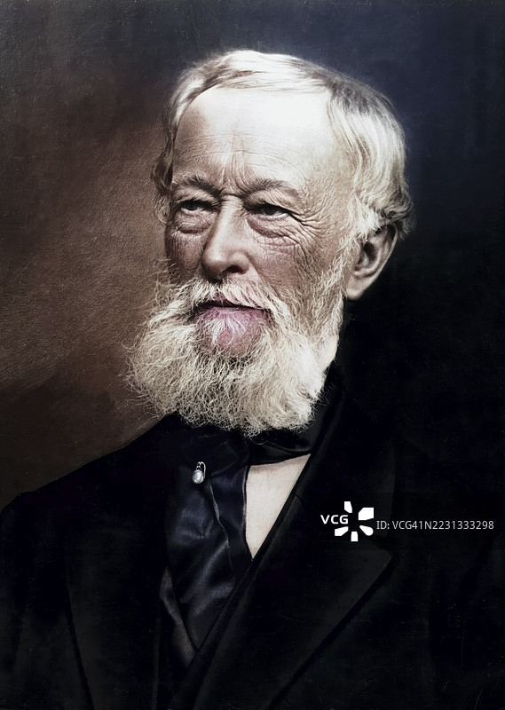 阿尔弗雷德·克鲁普,阿尔弗雷德·费利克斯·阿尔温·克鲁普(1812年4月26日出生于埃森,1887年7月14日去世于埃森)是一位德国工业家和发明家,历史性的数字修复作品,源自19世纪的原作,记录日期未说明。图片素材