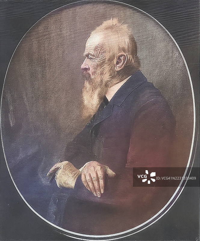 巴伐利亚的路伊特波德·卡尔·约瑟夫·威廉(1821年3月12日出生于维尔茨堡,1912年12月去世于慕尼黑)是巴伐利亚王国的摄政王,任期从1886年直到去世,历史上,19世纪原作的数字修复复制品,记录图片素材