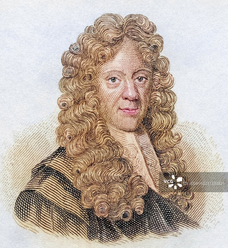 丹齐尔·霍尔斯，霍尔斯第一男爵，1599年至1680年，英国政治家和作家，历史作品，彩色，数字修复自19世纪原作，记录日期未说明图片素材