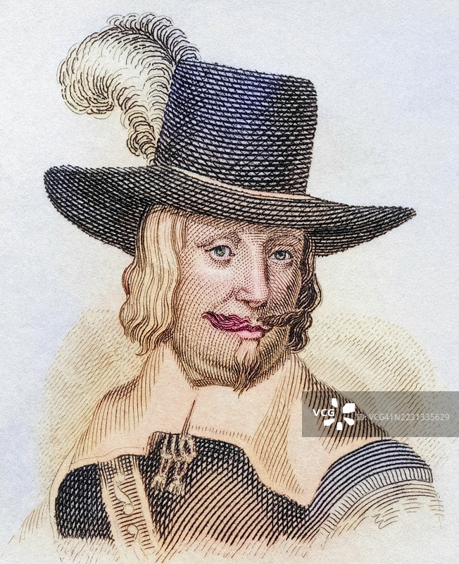 罗伯特·德弗鲁克斯,埃塞克斯第三代伯爵(出生于1591年1月11日,逝世于1646年9月14日)是一位英国贵族、军官和政治家,历史性的彩色数字修复作品,源自19世纪的原作,记录日期未说明。图片素材