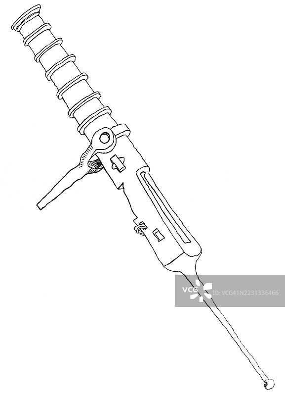 小型铁制后膛旋转炮，来自1868年出版的《英国军队》，历史性的，数字修复自19世纪模型，记录日期未说明图片素材