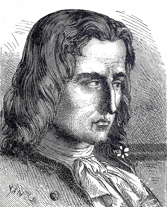 丹尼斯·帕平（1647年8月22日 - 1713年8月26日），法国物理学家、数学家和发明家，19世纪模型的历史数字增强复刻。图片素材