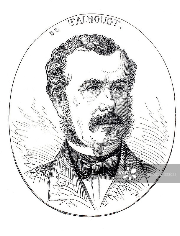 奥古斯特·伊丽莎白·约瑟夫·博纳穆尔·德·塔尔胡特-罗伊，塔尔胡特侯爵（1819年10月11日 - 1884年5月11日）是一位法国政治家，19世纪原作的历史数字增强复刻版。图片素材