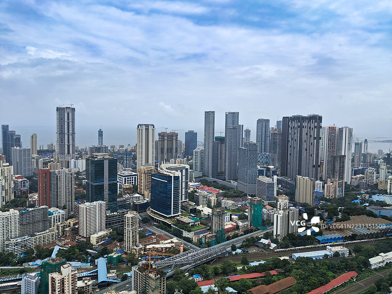 孟买天际线正在发展图片素材