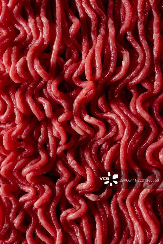 碎牛肉作为背景。图片素材