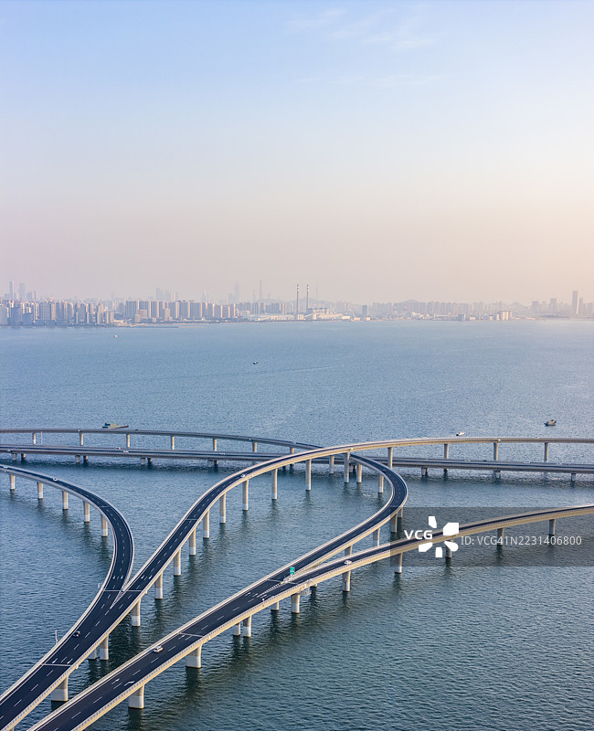 青岛胶州湾大桥图片素材