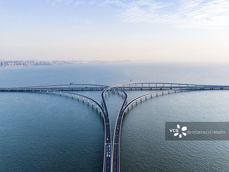 青岛胶州湾大桥图片素材