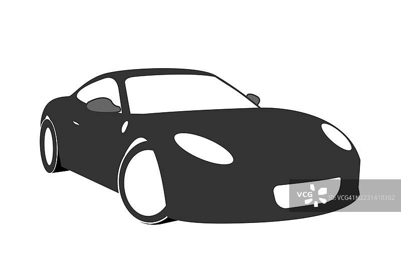 跑车线条图。矢量图标图片素材