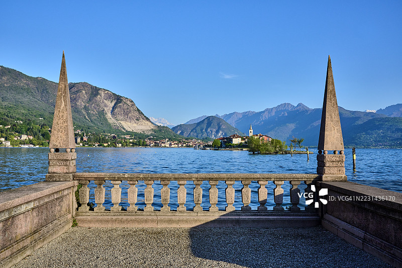 意大利皮埃蒙特大区马焦雷湖上的渔民岛图片素材