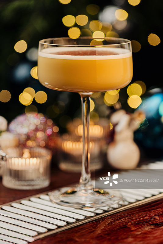 香槟雪球鸡尾酒图片素材