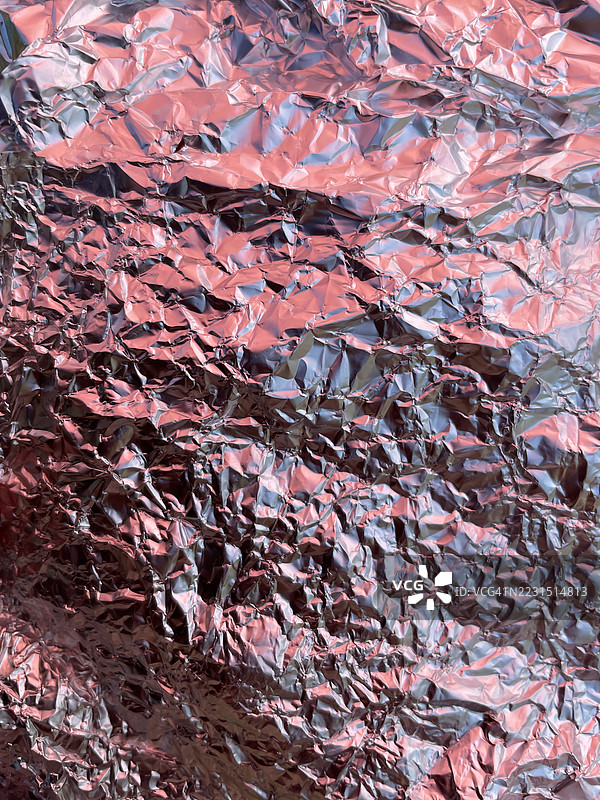 皱褶金属箔纹理图片素材