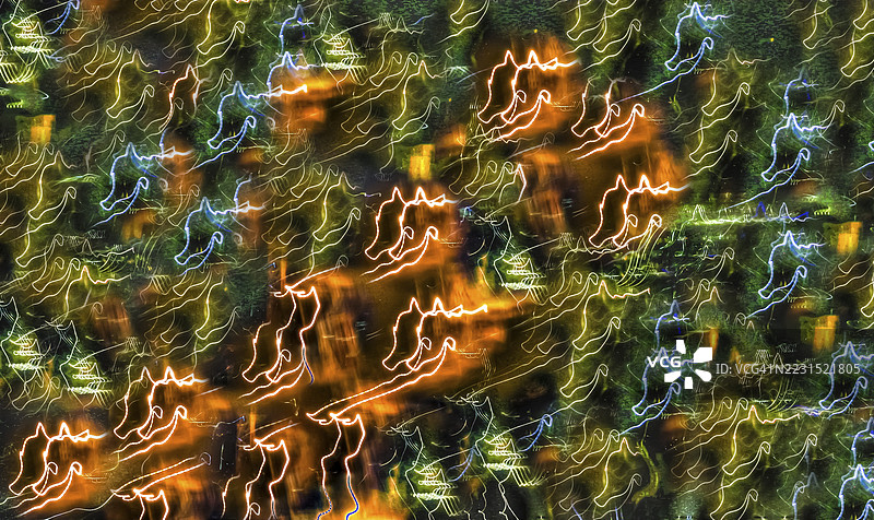 创意拍摄，抽象，舞动的光，夜间拍摄，光的反射，模糊，变焦，创意，多彩，五彩缤纷，背景，图案，艺术，包装纸，设计，艺术性，海马，图案，德国图片素材