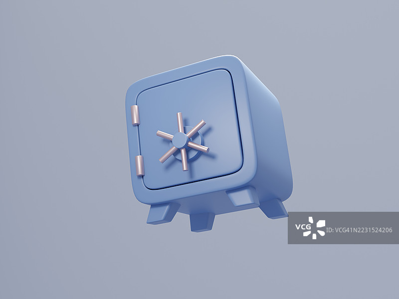 安全保险库 3D 渲染图图片素材