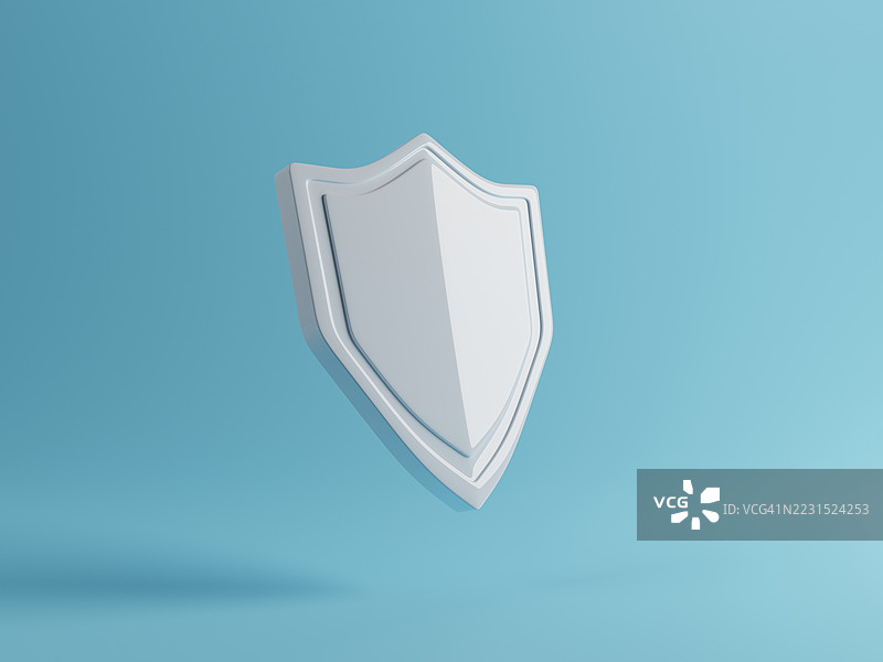 抽象的3D盾牌插图图片素材