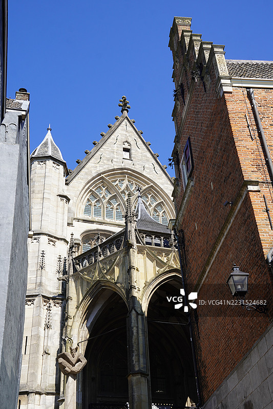 尼梅亨圣斯蒂芬教堂的哥特式外立面图片素材
