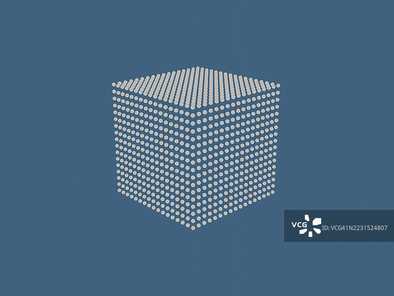 蓝色立方体 3D图片素材