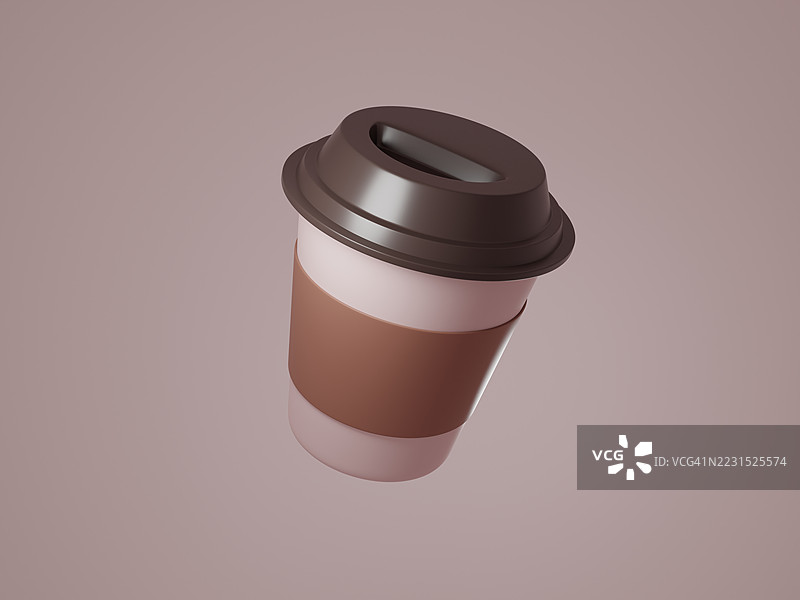 纸质咖啡杯渲染图图片素材