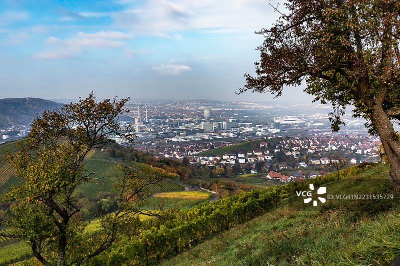 斯图加特的城市景观俯瞰图图片素材