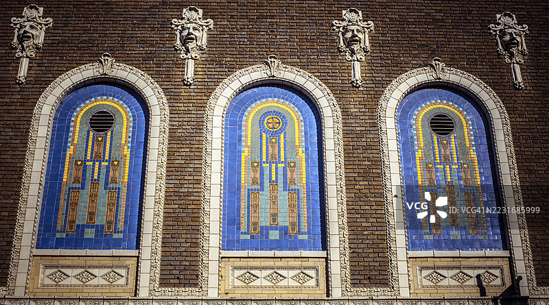 迪克西剧院外观的装饰艺术风格图片素材