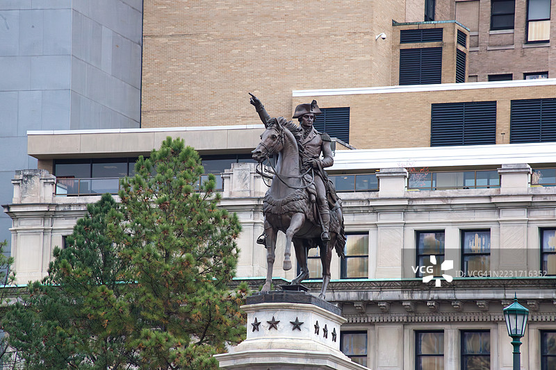 乔治·华盛顿雕像 - 里士满国会山图片素材