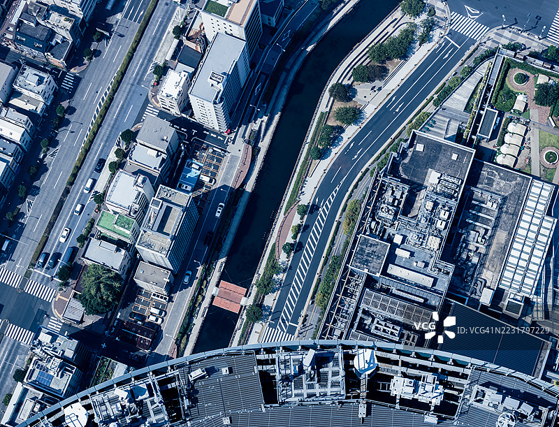 从东京天空树俯瞰的鸟瞰图图片素材