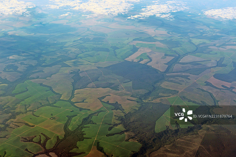 马托格罗索农业地区的鸟瞰图图片素材