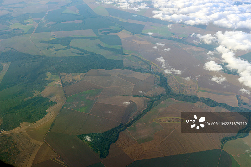 马托格罗索农业地区的鸟瞰图图片素材