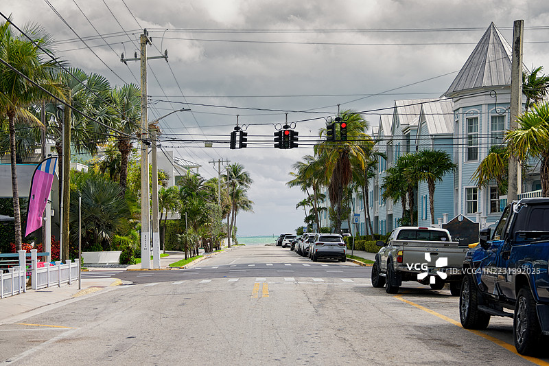 在基韦斯特街头漫步图片素材