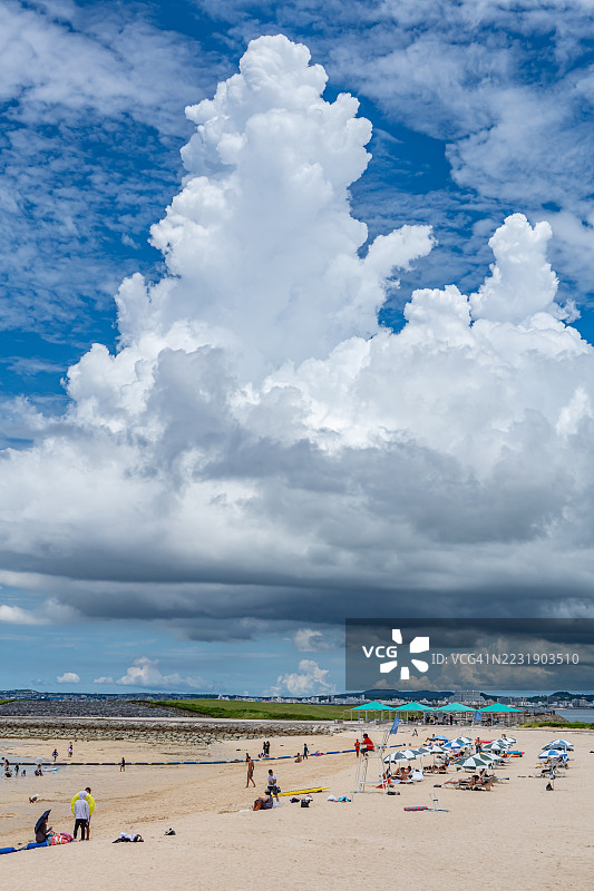 日本冲绳的夏季海滩图片素材