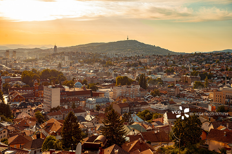 萨拉热窝城市风景图片素材