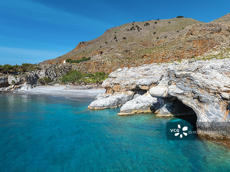 克里特岛的马尔马拉海滩图片素材