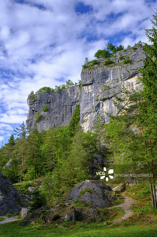 岩石,攀岩岩石,Kanzianiberg,Finkenstein am Faaker See,克恩顿州,奥地利图片素材