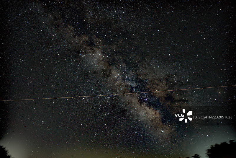 夜晚壮观的银河系景观图片素材