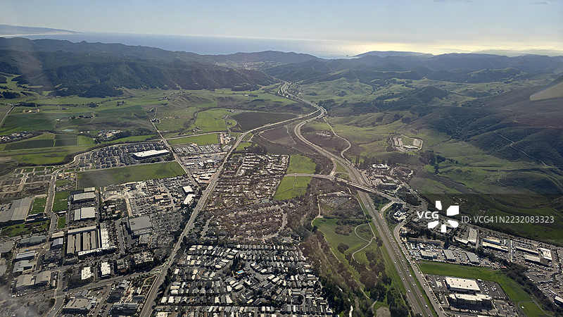 美国南加州的鸟瞰图图片素材