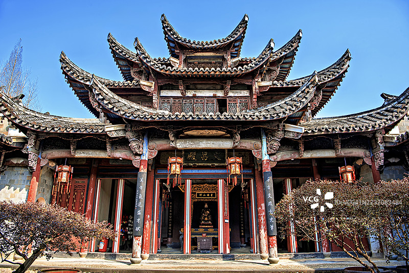 文昌阁（建于1909年），年巴渡古镇（自公元878年起），中国浙江省江山市图片素材