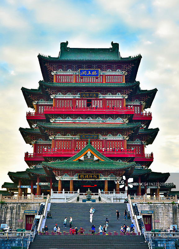 滕王阁，南昌的地标和滕王的故居，位于中国南昌图片素材