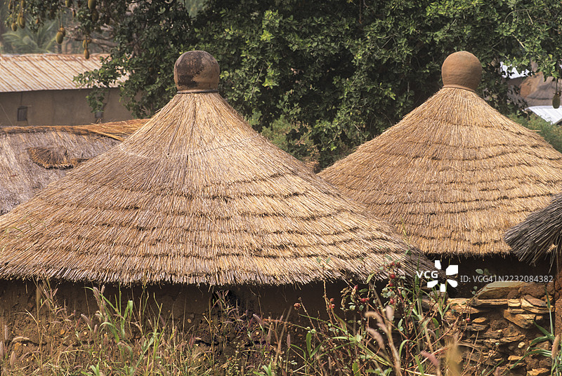 坦卡（或坦瓦、唐巴、通巴）村，位于贝宁东南部的久古，东南部多恩加省，几内亚湾，西非图片素材